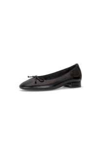 Pumps Gabor, Damen, Gr. 44, schwarz, Nappaleder, Schuhe Pumps, Blockabsatz, Ballerina, mit Zierschleife, G-Weite (=weit)