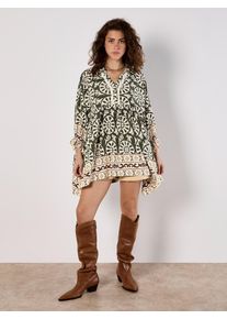 T-Shirt Apricot "Bedrucktes Hemd", Damen, Gr. XL (42), gr&uuml;n (khaki), Obermaterial: 100% Viskose CV., bedruckt, Blusen T-Shirt