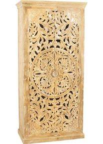 Garderoben-Set Sit "4‑teiliges Dielen‑Set aus massivem Mango‑Holz", beige (natur), Massivholz, Kastenm&ouml;bel-Sets, Garderoben-Set, Schuhschrank, 2 Garderobenpaneele & Kleiderschrank