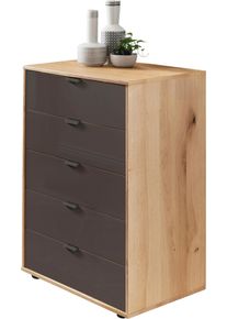 Schubkastenkommode Wiemann "Cardiff Sideboard, W&auml;scheschrank, teilmassiv Bianco-Eiche, Schubladen", braun, B:60cm, Sideboards, Schubkastenkommode, Schubk&auml;sten inklusive Selbsteinzug und D&auml;mpfung