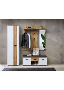 Garderoben-Set Innostyle "Garderobenset Sparks, 192x202x38cm (B/H/T)", wei&szlig;, Kastenm&ouml;bel-Sets, Garderoben-Set