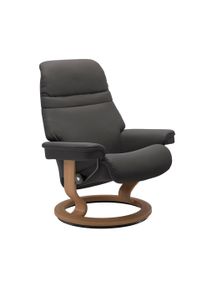 Relaxsessel stressless "Sunrise", grau (rock paloma), B:79cm H:103cm T:73cm, Leder BATICK: BATICK ist ein leicht korrigiertes, durchgef&auml;rbtes und genarbtes M&ouml;belleder, bei dem die meisten Unebenheiten und Spuren in der Regel entfernt wurden.;Leder PALOMA: PALOMA ist ein durchgef&auml;rbtes Semianilin-M&ouml;belleder mit nat&uuml;rlicher Narbung.;ROHLEDER Stoff Q2 FARON: Ein fester zuverl&auml;ssiger Boucl&eacute; mit einem 