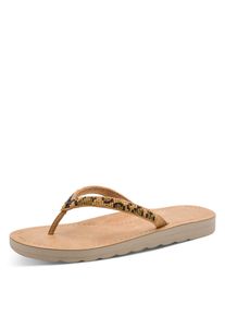 Zehentrenner Tamaris, Damen, Gr. 42, leo, Textil, Schuhe Zehentrenner, Dianette, Sommerschuh mit weichem Zehensteg