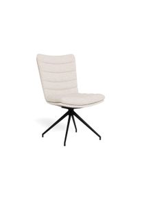 Esszimmerstuhl ACTONA GROUP "Grafton, Polsterstuhl, Stuhl", beige (creme, matt schwarz, creme), B:50,5cm H:96,5cm T:65cm, Stoff, St&uuml;hle, Esszimmerstuhl, Stuhl, Boucl&eacute;, L-Form, Drehfunktion, Sitzh&ouml;he 48,5