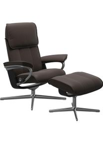 Relaxsessel stressless "Admiral", braun (braun batick), B:84cm H:100cm T:73cm, Leder BATICK: BATICK ist ein leicht korrigiertes, durchgef&auml;rbtes und genarbtes M&ouml;belleder, bei dem die meisten Unebenheiten und Spuren in der Regel entfernt wurden., Sessel, Relaxsessel, mit Cross Base, Gr&ouml;&szlig;e M & L, Holzakzent Schwarz
