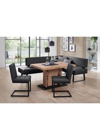 K+w Komfort & Wohnen Essgruppe K+W KOMFORT & WOHNEN "Spider II", schwarz, H:88cm T:50cm, Sitzm&ouml;bel-Sets, Essgruppe, langer Schenkel wahweise in 2 Breiten, 2 Freischwinger, 1 Tisch