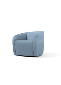 Sessel Egoitaliano "Charlottaas Clubsessel, Designsessel, modern und zeitlos, bequem", blau (himmelblau), B:73cm H:73cm T:76cm, Leder &raquo;BULL&laquo; (echtes Rindsleder). Geschliffenes, pigmentiertes und behandeltes Rindsleder mit einer Dicke von 1, 3-1, 5 mm. Dieses Leder zeigt eine ziemlich weiche Hand mit einem halb undurchsichtigen Aussehen. Es handelt sich um ein gesch&uuml;tztes Leder. Eine leichte Decksc