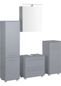Badm&ouml;bel-Set Optifit "Bern", blau (basalt), Kastenm&ouml;bel-Sets, Badm&ouml;bel-Set