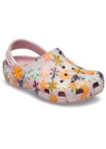 Clog Crocs "Classic Retro", Damen, Gr. 37, rose, gebl&uuml;mt, Croslite&trade;, Schuhe Clog, Sommerschuh, Gartenschuh, Hausschuh mit schwenkbarem Fersenriemen
