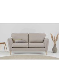 2-Sitzer OTTO HOME "MARSEILLE Kompaktsofa 170 cm, Cord, Flachgewebe, Struktur, Webstoff", beige, B:170cm H:88cm T:90cm, 100% Polyester, Sofas, 2-Sitzer, Massivholzbeine Eiche, Landhausstil, Wellenunterfederung