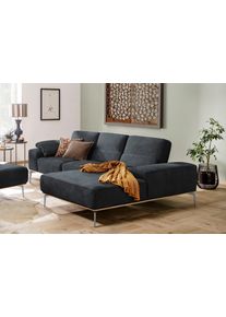 Ecksofa W.Schillig "run, Designsofa mit tollem Sitzkomfort, L-Form", schwarz (nachtschwarz z73), B:279cm H:88cm T:178cm, Longlife Xtra-Leder Z73: Naturwalkleder der Luxusklasse aus den erlesensten Rohh&auml;uten. Hautst&auml;rke 1, 1 &ndash; 1, 3 mm;ROHLEDER Jacquard-Flachgewebe Q2 W60 (63% Polyester, 37% Polyacryl);ROHLEDER Chenille-Flachgewebe Q2 W77 (68% Polyacryl, 32% Polyester);Stoff S37 (100% Polyester), So