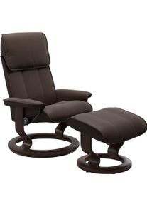 Relaxsessel stressless "Admiral", braun (braun batick), B:78cm H:98cm T:73cm, Leder BATICK: BATICK ist ein leicht korrigiertes, durchgef&auml;rbtes und genarbtes M&ouml;belleder, bei dem die meisten Unebenheiten und Spuren in der Regel entfernt wurden., Sessel, Relaxsessel, mit Classic Base, Gr&ouml;&szlig;e M & L, Gestell Wenge