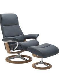 Relaxsessel stressless "View", blau (atlantic blau batick), B:78cm H:108cm T:78cm, Leder BATICK: BATICK ist ein leicht korrigiertes, durchgef&auml;rbtes und genarbtes M&ouml;belleder, bei dem die meisten Unebenheiten und Spuren in der Regel entfernt wurden.;Leder PALOMA: PALOMA ist ein durchgef&auml;rbtes Semianilin-M&ouml;belleder mit nat&uuml;rlicher Narbung.;ROHLEDER Stoff Q2 FARON: Ein fester zuverl&auml;ssiger Boucl&eacute; mit 