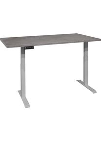 M&auml;usbacher Schreibtisch M&Auml;USBACHER "Big System Office", silber (silber, graphit, silber, graphit), B:180cm, Tische, Schreibtisch, Breite 180 cm, elektrisch h&ouml;henverstellbar