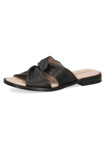 Pantolette Caprice, Damen, Gr. 39, schwarz, Nappaleder, Schuhe Pantolette, Blockabsatz, Sommerschuh mit hochwertiger Memotion Ausstattung