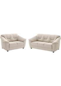Sit & More Polstergarnitur SIT & MORE "Savona", beige (creme), H:90cm T:90cm, Sitzm&ouml;bel-Sets, Polstergarnitur, Set: 2- & 3er-Sofa, mit Federkern