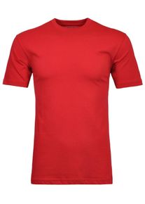 Longshirt Ragman, Herren, Gr. 106, rot, Jersey, Baumwolle, Rundhals, Shirts Longshirt