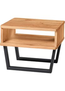 Nachtkonsole Hasena "Surf", braun (braun, anthracit), B:48cm H:36cm T:38cm, Massivholz, Sideboards, Nachtkonsole