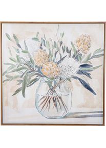 Leinwandbild Gilde "Bild quadratisch Famoso", farbe rahmen: braun, farbe bild(er): mehrfarbig, B:80cm H:80cm T:4cm, Poly-Leinwand, Bilder, Leinwandbild