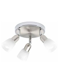 Brilliant Deckenstrahler "Sofia", wei&szlig; (eisen, chrom, wei&szlig;), 3, &Oslash; 20cm H: 20cm, 1 Stk., Leuchten, Spotrondell 3flg eisen/chrom/wei&szlig;, Deckenstrahler