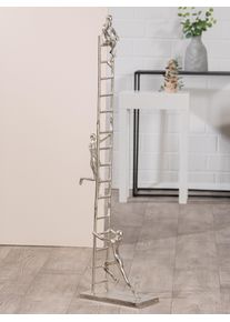 Dekofigur Gilde "Skulptur "Aufstieg", silber (silberfarben), B:14,5cm H:114cm T:14,5cm, Aluminium, Dekofiguren, Dekofigur