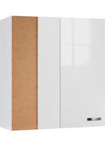 Eckh&auml;ngeschrank KOCHSTATION "KS-Cara", wei&szlig; (wei&szlig; gl&auml;nzend, wei&szlig;), B:80cm H:89,6cm T:34,9cm, Schr&auml;nke, Eckh&auml;ngeschrank