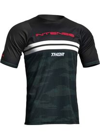 Thor Intense Assist Decoy S23, jersey short sleeve , color: Black/Dark Grey , size: XS
