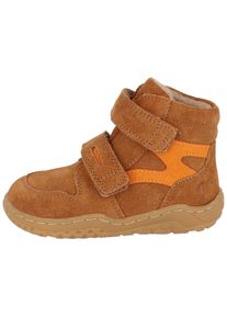 Barfu&szlig;schuh Lurchi "Samu Barefoot", Jungen, Gr. 30, tan, Veloursleder, Schuhe Barfu&szlig;schuh, Klettschuh, High Top-Sneaker mit Kontrastbesatz