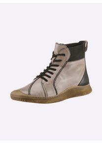 Stiefelette Gemini, Damen, Gr. 42, grau (hellgrau), Glattleder, Schuhe Stiefelette