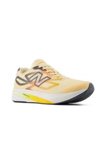 Laufschuh New Balance "Flight-R", Damen, Gr. 40, beige (calcium, shadow blau, satsuma orange), Synthetik, Textil, Schuhe Laufschuh, f&uuml;r Erwachsene, mit sportlichem Stil, Running-/Joggingschuhe
