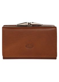 Pike Geldb&ouml;rse PIK&Eacute;, Damen, braun (cognac), Leder, leicht gl&auml;nzend, unifarben, Kleinlederwaren Geldb&ouml;rse, echt Leder