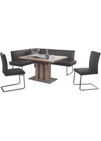 K+w Komfort & Wohnen Essgruppe K+W KOMFORT & WOHNEN "Santos III", braun (schoko), B:158cm H:86cm T:205cm, Sitzm&ouml;bel-Sets, Essgruppe, gepolsterte Eckbank und St&uuml;hle, langer Schenkel rechts oder links