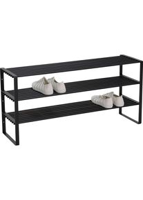 Schuhregal SPINDER DESIGN "REX SR 2", schwarz, B:100cm H:48,5cm T:29cm, Stahl, Regale, Schuhregal, Regal aus Stahl, wahlweise Breite 70 cm oder 100 cm