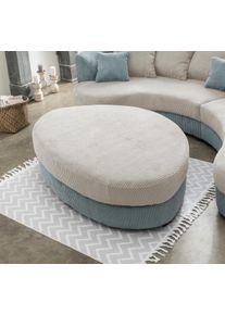 Polsterhocker Home Affaire "Lazio modern und bequem, tolle Detailverarbeitung", blau (aqua, beige), B:150cm H:38cm T:96cm, 93% Polyester, 7% Polyamid, Hocker, Polsterhocker