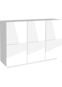 Kommode Home Affaire "Ping", wei&szlig;, B:121cm H:86cm T:38cm, Holzwerkstoff, Sideboards, Kommode