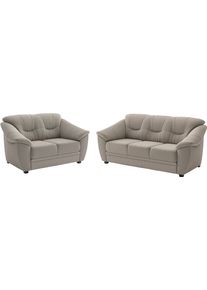 Sit & More Polstergarnitur SIT & MORE "Savona", beige (stone), H:90cm T:90cm, Sitzm&ouml;bel-Sets, Polstergarnitur, Set: 2- & 3er-Sofa, mit Federkern