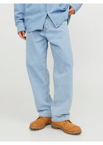 Jack & Jones Relax-fit-Jeans JACK & JONES "JJIALEX JJORIGINAL SQ 738", Herren, Gr. 36, L&auml;nge 32, blau (light blau denim), Denim/Jeans, Obermaterial: 100% Baumwolle, Abriebeffekte, relaxed fit lang, Jeans Relax-fit-Jeans, Baumwolle, baggy fit