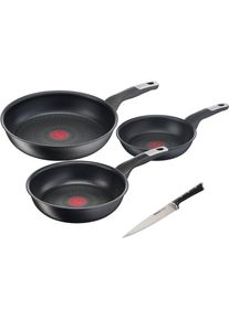 Pfannen-Set Tefal "Unlimited Ice Force", schwarz, B:39cm H:19,5cm L:59cm &Oslash;:28cm, Pfannen, Pfannen-Set, kratzfeste Antihaftversiegelung, Thermo-Signal, inkl. Kochmesser
