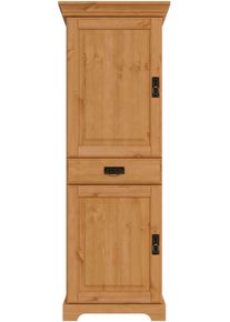 Vorratsschrank OTTO HOME "R&uuml;gen", beige (natur), B:54cm H:153,5cm T:60cm, Massivholz, Schr&auml;nke, Vorratsschrank, Breite 47 cm, Kiefer massiv, 2 T&uuml;ren, 1 Schubkasten