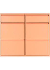 Schuhschrank SPINDER DESIGN "Billi", orange (clay terra), B:98cm H:86cm T:15cm, Metall, Schr&auml;nke, Schuhschrank, Metall, Breite 40 cm