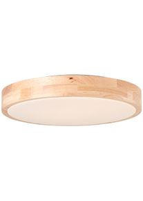 Brilliant Deckenleuchte "Moreen", braun (holz), 1, &Oslash; 34cm H: 6,5cm, 1 Stk., Leuchten, LED - &Oslash; 34cm -1300 Lumen, Lichtfarbe einstellbar - Memory-Funktion, Deckenleuchte