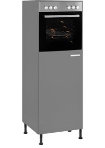 Backofen/K&uuml;hlumbauschrank Optifit "Parma", grau (basaltgrau), B:60cm H:176,6cm T:58,4cm, Holzwerkstoff, Schr&auml;nke, Backofen/K&uuml;hlumbauschrank, Breite 60 cm