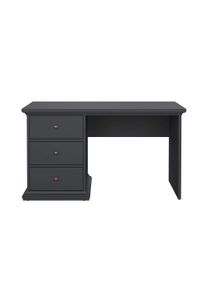 Schreibtisch Home Affaire "Paris", grau (grau matt), B:130cm H:73,9cm T:61,6cm, Tische, Schreibtisch, erstrahlt in sch&ouml;ner Holzoptik, Breite 130 cm