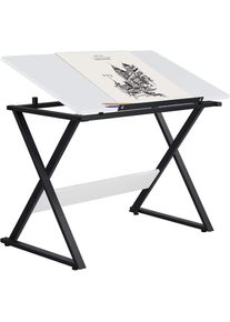 Drating Table or Artists Art Desk Ding Painting Studying Table w/ed Tabletop Art Crat Work Station or Adults Home Oice School Us