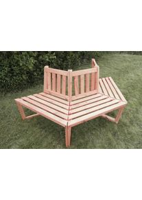 Baumbank Promadino, braun (honigbraun), B:205cm H:90cm T:89cm, Massivholz, Sitzb&auml;nke, Baumbank, Kiefernholz, in honigbraun, in 2 Varianten