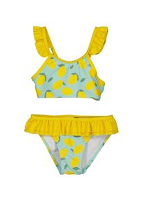 Bustier-Bikini Blue Seven, M&auml;dchen, Gr. 128 (134), N-Gr, gelb (aqua), Elasthan, Polyester, bedruckt, Bikini-Sets Bustier-Bikini
