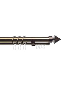 Gardinenstange Liedeco "CELKEGEL02SG2L" Gr. 1, braun (bronzefarben), L:120cm &Oslash;:25mm, Metall, Gardinenstangen, Gardinenstange, 2-l&auml;ufig im Fixma&szlig; &Oslash; 25 mm