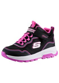 Sneaker Skechers "STORM BLAZER", M&auml;dchen, Gr. 35, bunt (schwarz, pink, hellblau), Lederimitat, Textil, kontrastfarbene Details, Schuhe Sneaker, Trekking Schuh, Freizeitschuh, Kindergartenschuh mit Tex-Membrane