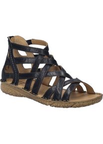 Sandale Josef Seibel "Ivy 06, schwarz", Damen, Gr. 37, schwarz, Obermaterial: 100% Rindsleder Leather cow., Schuhe Sandale