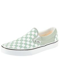 Sneaker Vans "Classic Slip-On", Damen, Gr. 38, gr&uuml;n (emw, color theory checkerboard gray olive), Textil, Schuhe Sneaker, Slip-On Sneaker
